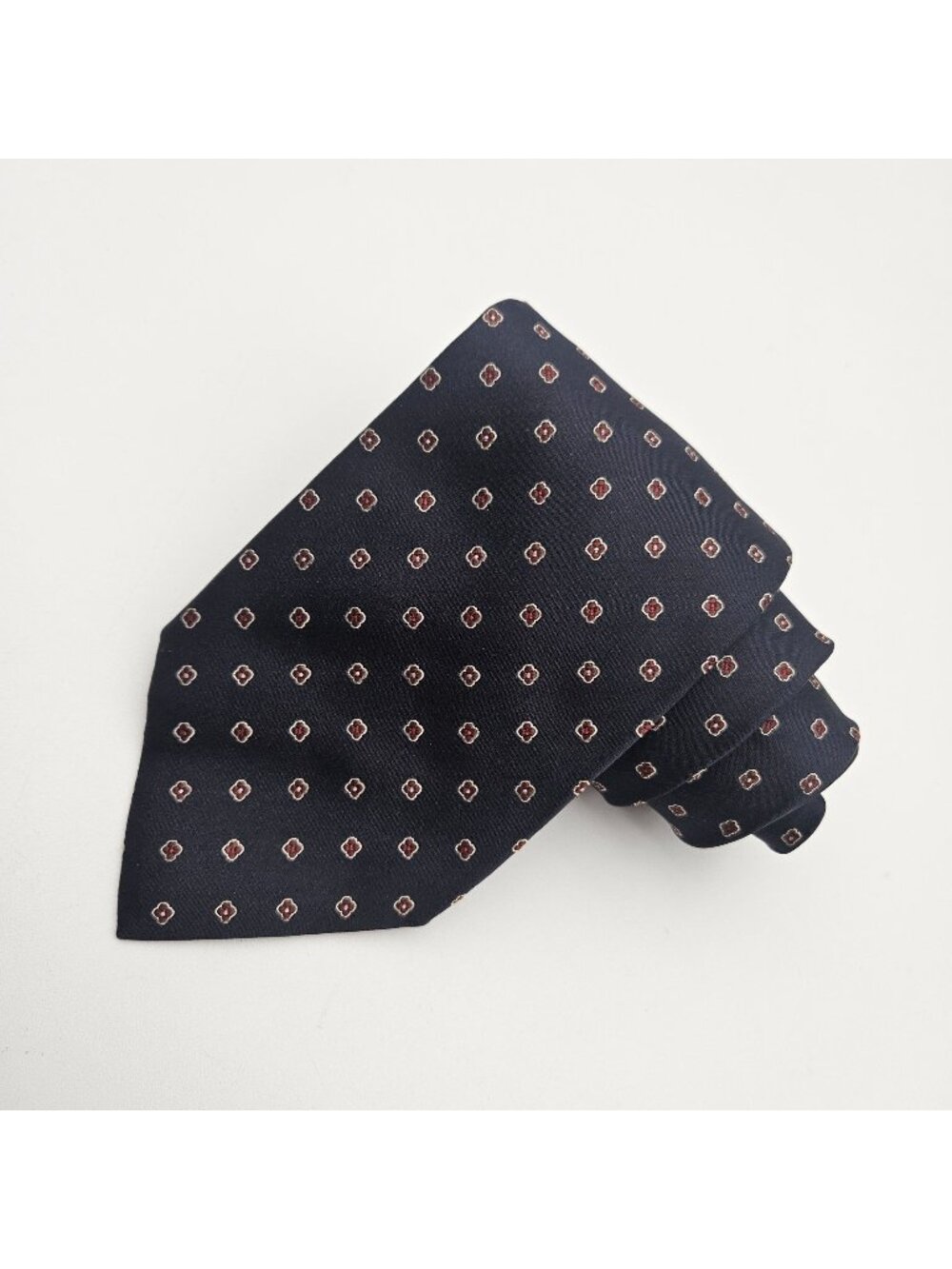 Barneys New York Blue Geometric 61" Silk Tie